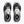 Black and white running shoes with 'Hoka' branding on a white background