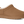 Brown Ugg slipper with white lining on a transparent background.
