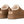 Pair of brown UGG slippers on a transparent background