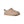 Beige ankle length slipper on a white background