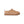 Tan slip-on shoe on a white background