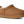 Kids ankle length tan slipper boot on a white background