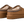 Brown Ugg slipers with decorative trim on a transparent background.