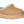 Tan UGG slipper on a white background