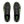 Running shoe with white and green midsole and black upper