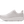 All white running shoe on a white background