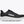 Black running shoe with black accents on a white background