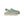 Light green and tan slingback clog on a white background