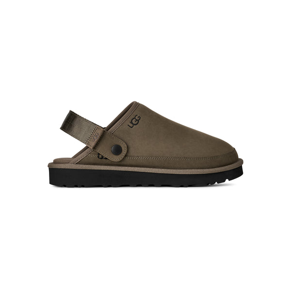 Men's deep green clog slipper