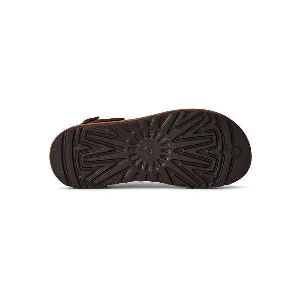Slingback brown slipper clog on a white background
