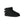 Black ankle length slipper boot with bow on the back  