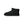 Black ankle length slipper boot with bow on the back  