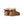 Tan ankle length slipper boot with a bow on the back