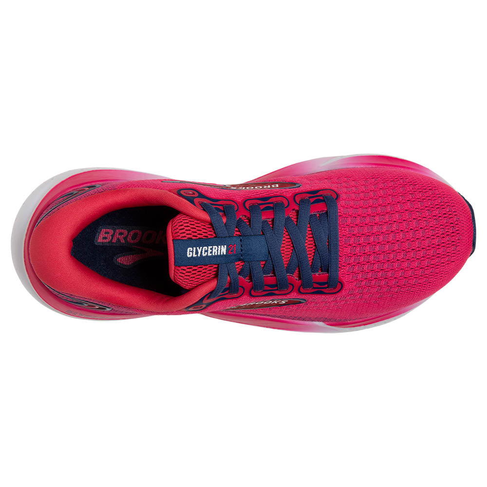This Glyceerin 21 has a raspberry color for the upper but the laces are a dark blue color