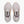 White running shoes with black and pink accents on a white background