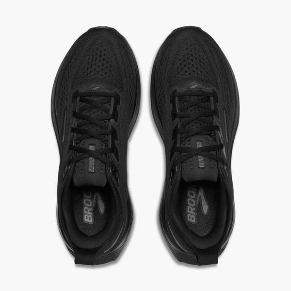 Black laces are used to match the upper