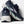 Teal running shoe on a white background