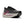 Gray running shoe with pink accents on a white background
