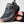 A pair of Brooks Adrenaline GTS trail running shoes in dark gray and black with coral pink accents, shown on a light gray background.