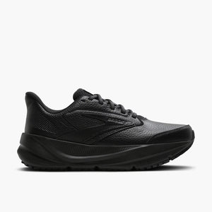 All black slip resistant shoe from Brooks for women.