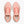 Pair of pink running shoes on a white background