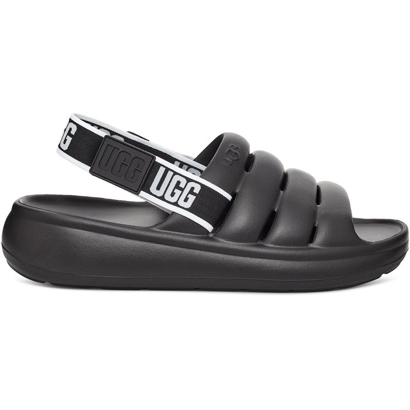 Lateral view of the Men's Sport Yeah sandal by UGG in Black