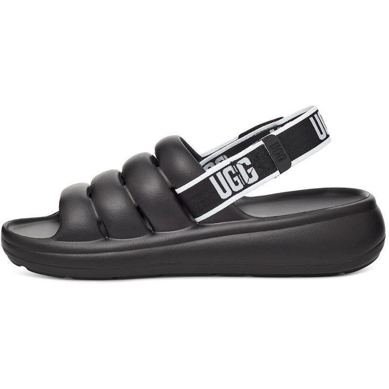 Medial view of the Men's Sport Yeah sandal by UGG in Black