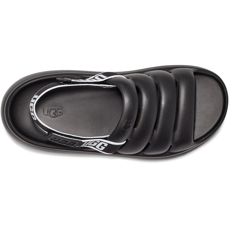 Top view of the Men's Sport Yeah sandal by UGG in Black
