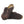 Deep brown leather clog on a white background