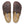 Deep brown leather clog on a white background