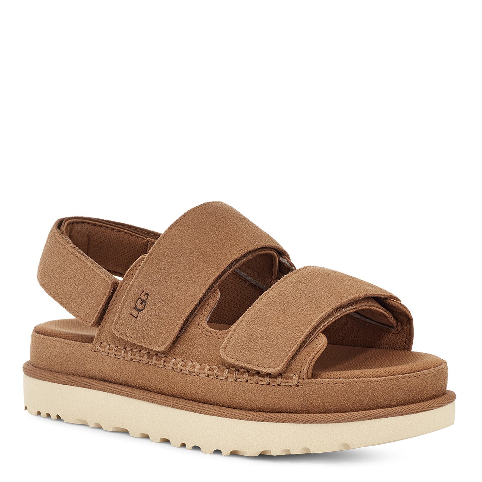 Front angle view of the Women's Goldenstar Sling by UGG in the color Chestnut