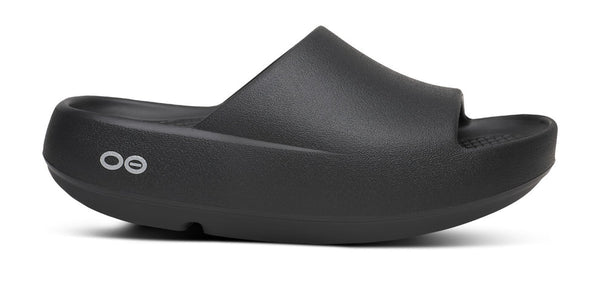 Chunky black slide on a white background