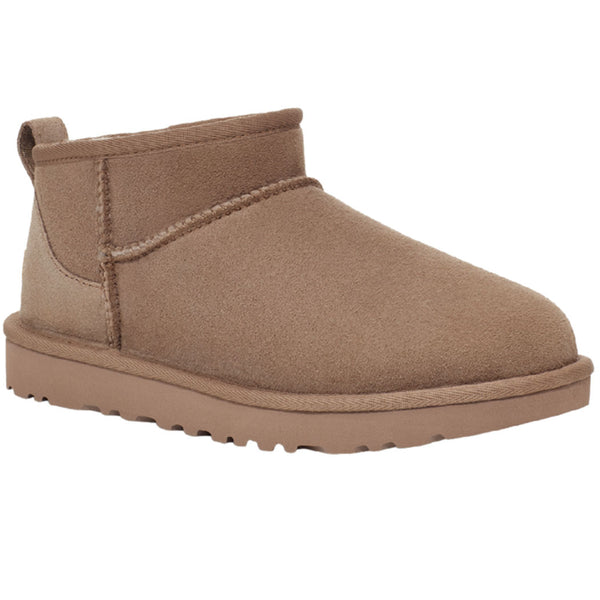 Brown ankle boot on a white background