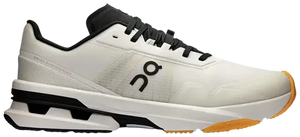 White and black athletic shoe