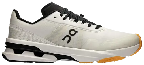 White and black athletic shoe