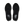 All black running shoe on a white background