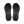All black running shoe on a white background
