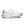 All white running shoe on a white background