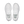 All white running shoe on a white background