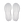 All white running shoe on a white background