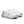 All white running shoe on a white background