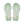 Top view of green and white shoe soles on a white background