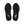 All black running shoe on a white background