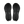 All black running shoe on a white background