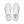 All white running shoe on a white background