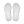 All white running shoe on a white background