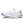 All white running shoe on a white background