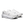All white running shoe on a white background