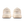 Pair of beige sneakers on a white background