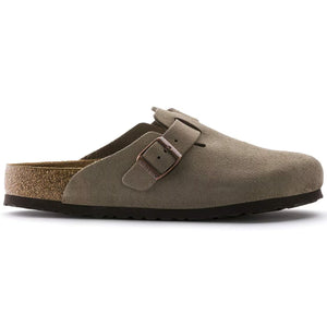 This Boston clog has a suede upper and a cork midsole. 